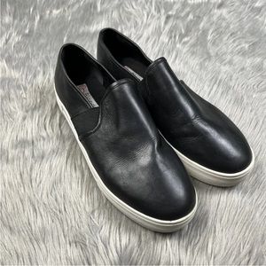 Blondo Waterproof Empeigne Cuir Slip On Black Shoes Size 11 Womens